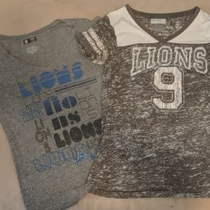 Two Detroit lions NFL t shirts bundle